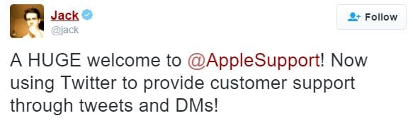 Apple Support Jack Dorsey